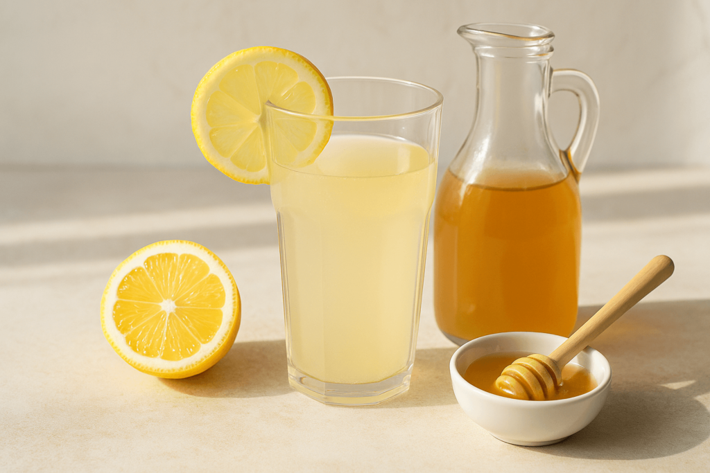 Apfelessig-Zitronen-Drink zum Stoffwechsel anregen