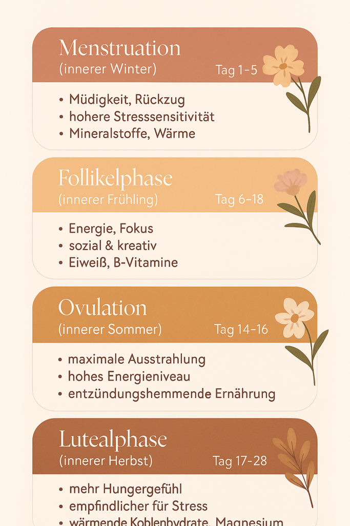zyklus frau phasen