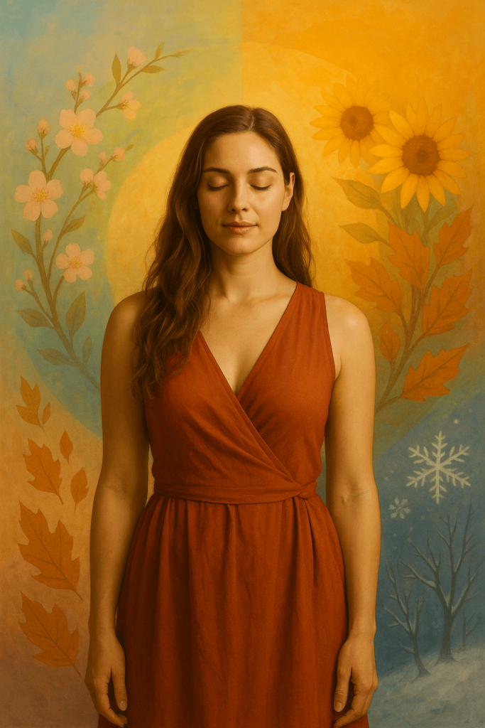 frau, die nach ihrem zyklus lebt