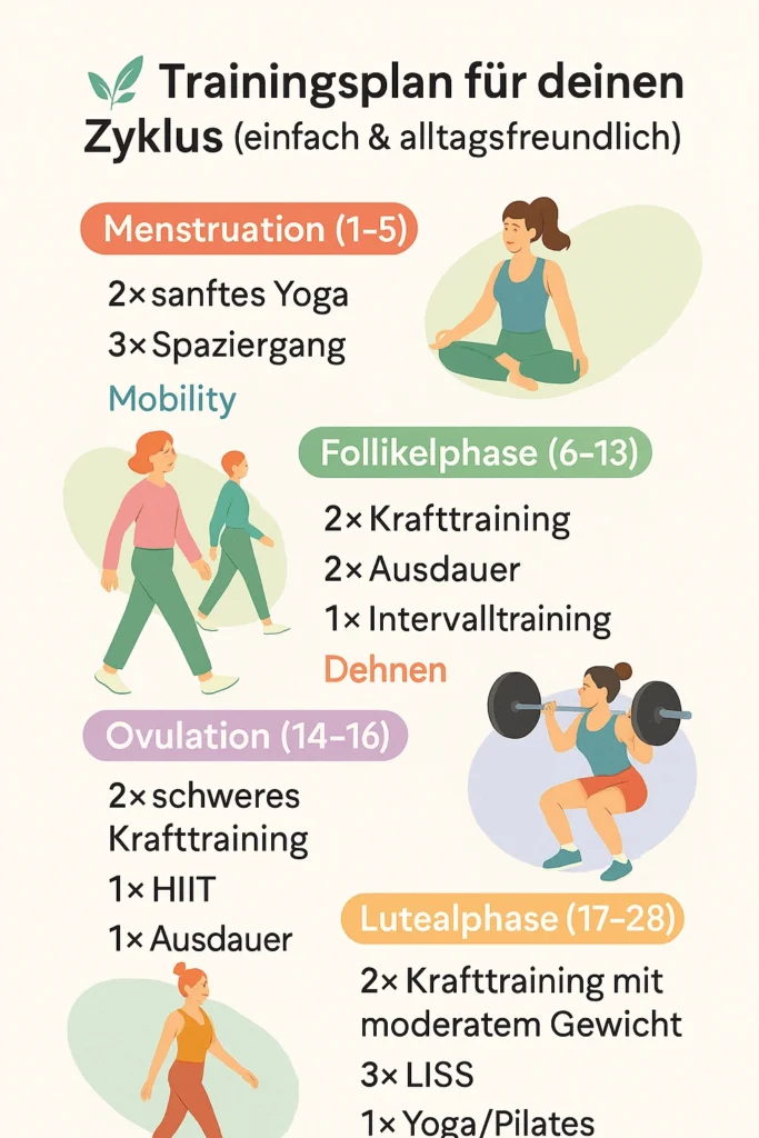 trainingsplan zyklus phasen frau
