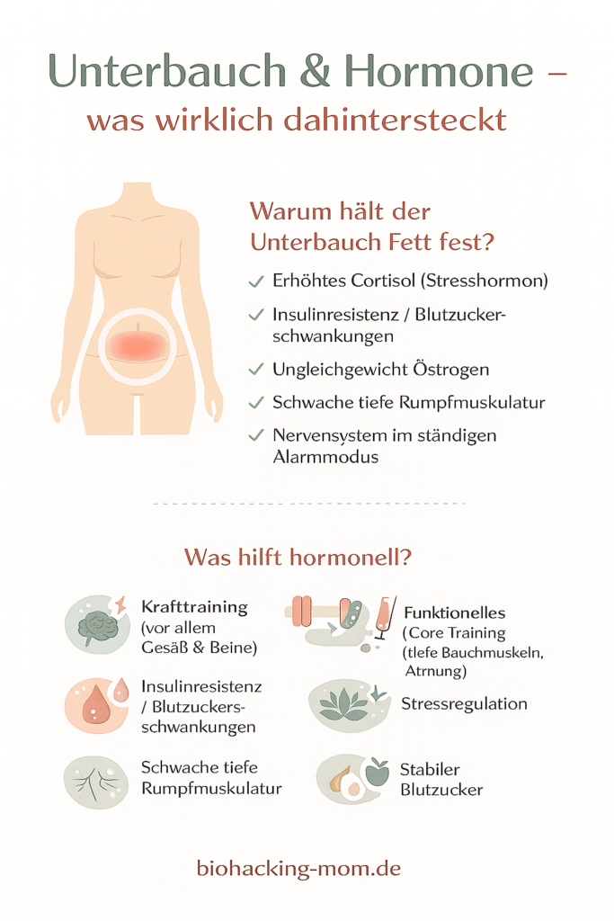 Infografik Unterbauch und Hormone