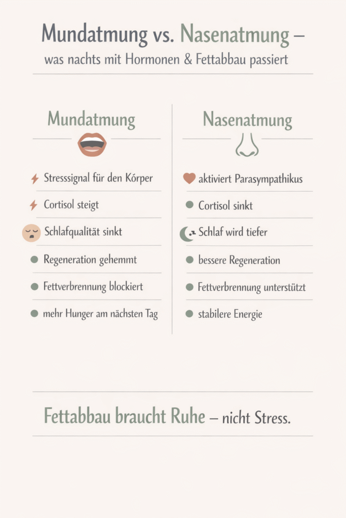Vergleich Mund vs. Nasenatmung