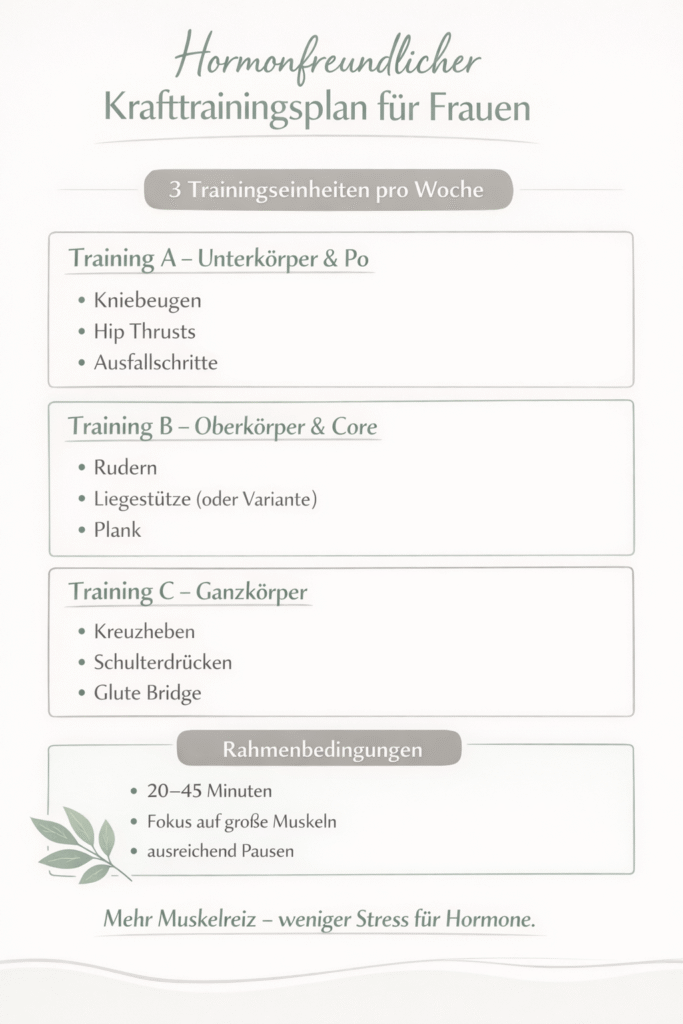 Hormonfreundlicher Trainingsplan für Frauen