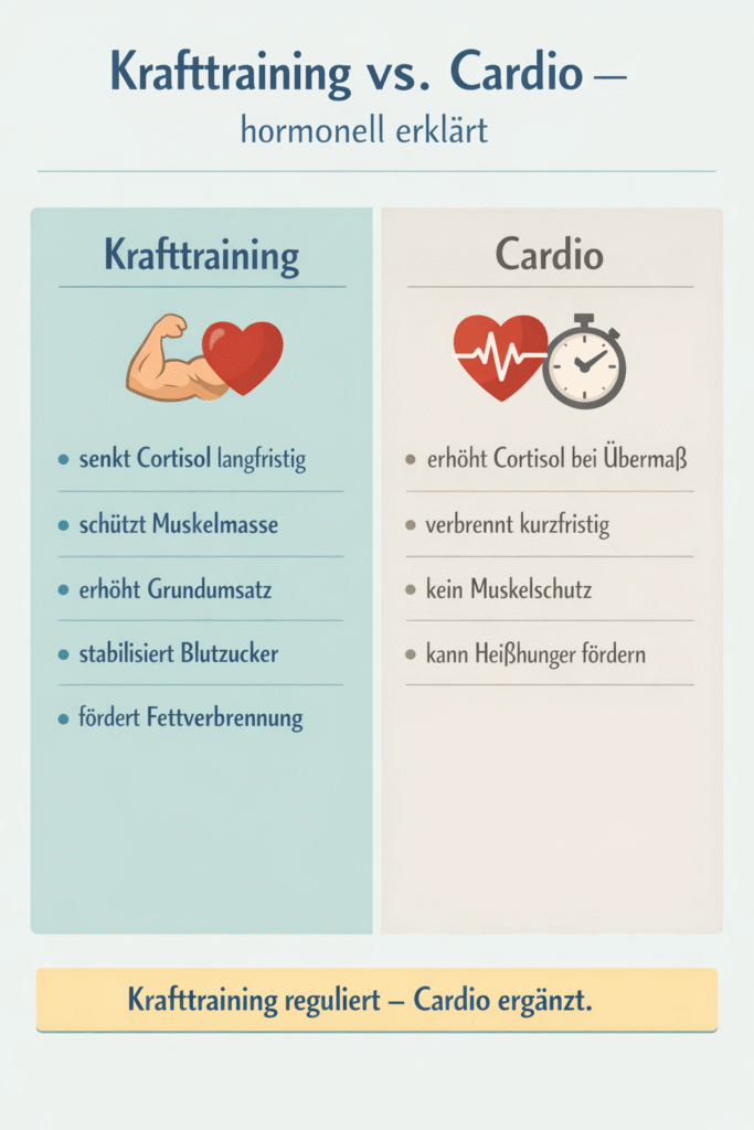 Vergleich Krafttraining vs. Cardio