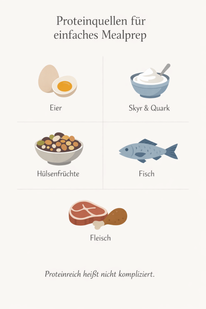 Proteinquellen für Mealprep