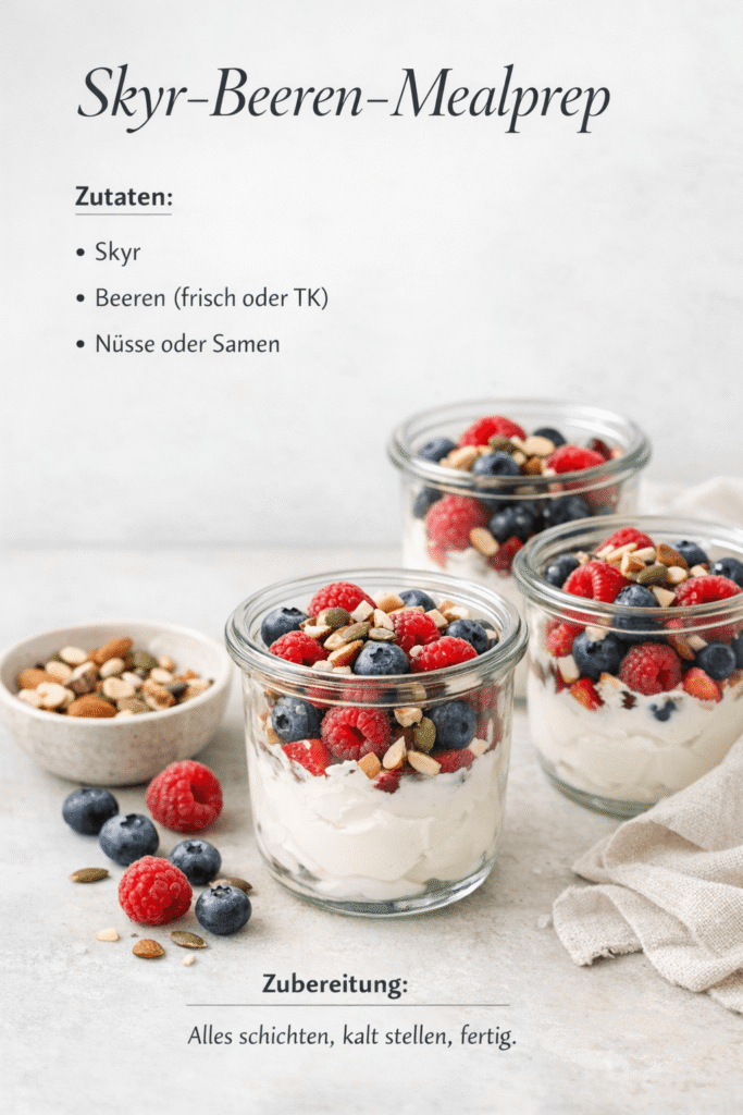 Skyr-Beeren-Mealprep - proteinreiche Mealprep Rezepte