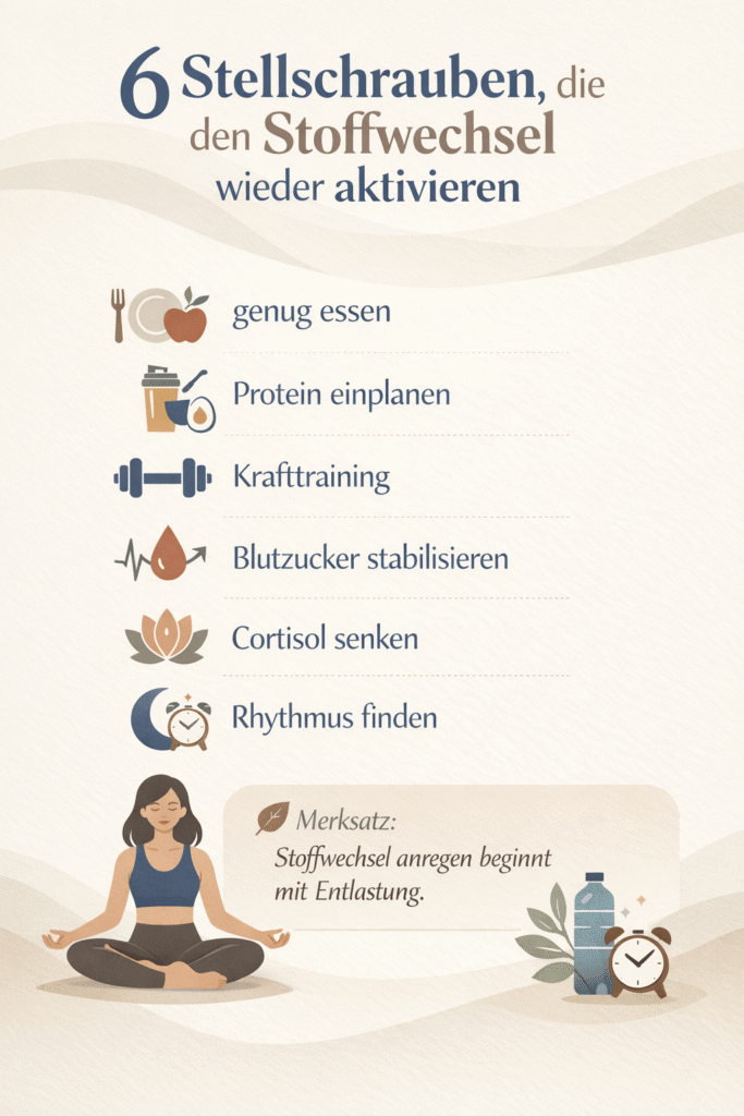Die 6 Stellschrauben für einen aktiven Stoffwechsel