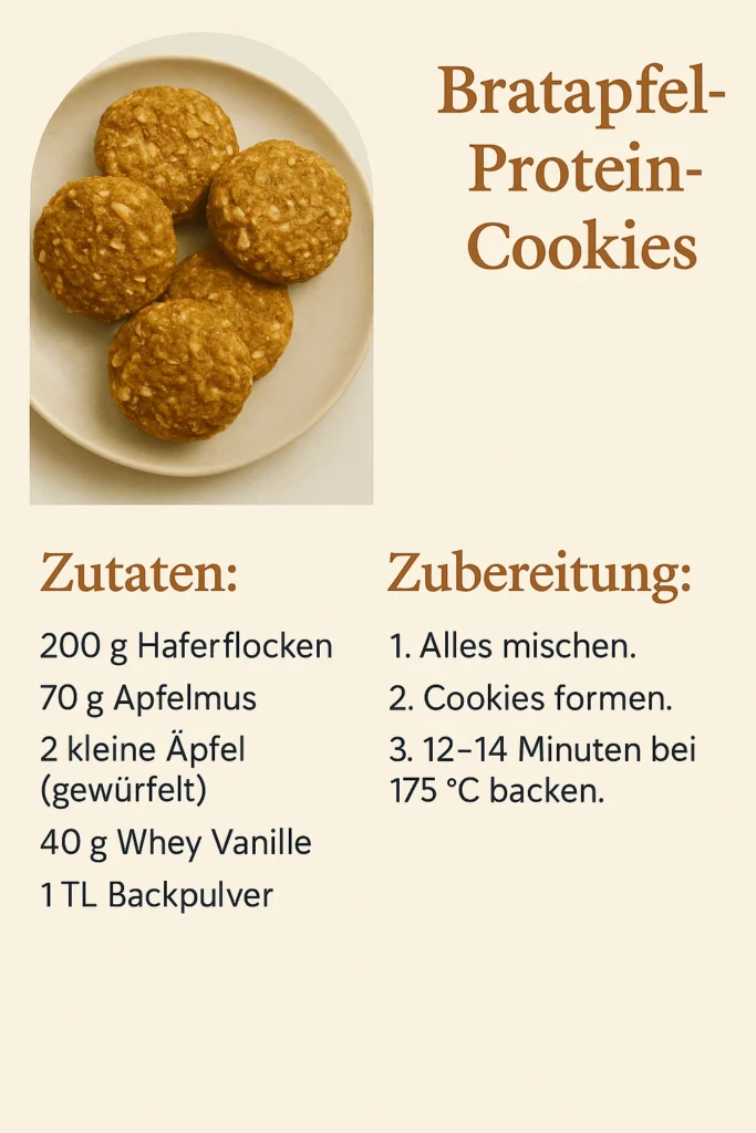 Bratapfel Protein Cookies