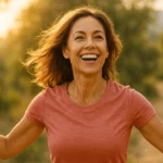 Frau, ca. 40 Jahre voller Energie