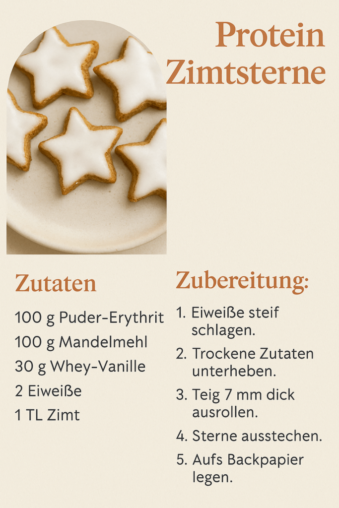 Protein Zimtsterne Rezept