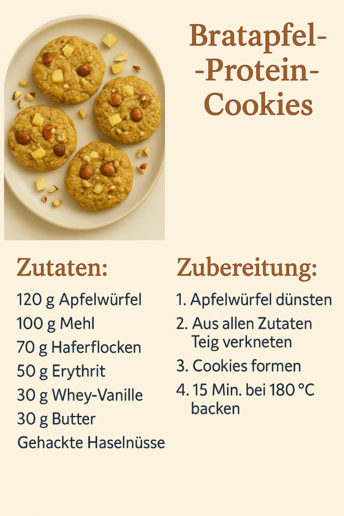 Bratapfel Protein Cookies Rezept