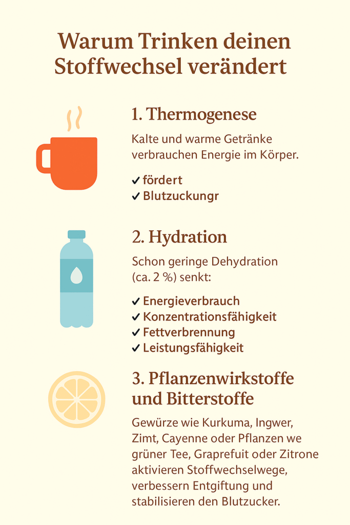 3 Gründe warum Trinken den Stoffwechsel anregt