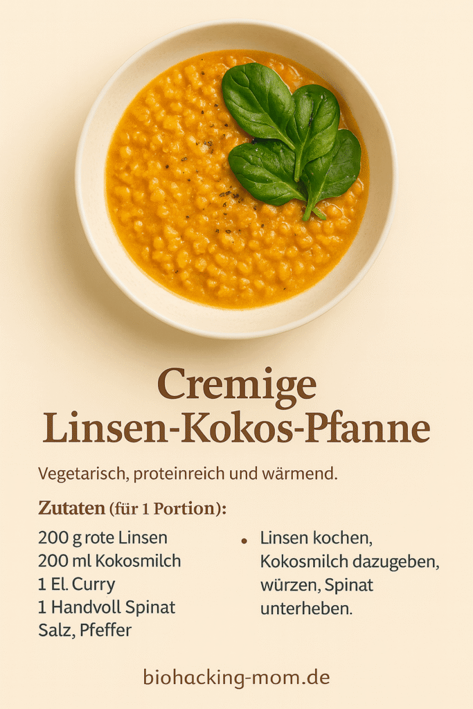 Rezept Cremige Linsen Kokos Pfanne