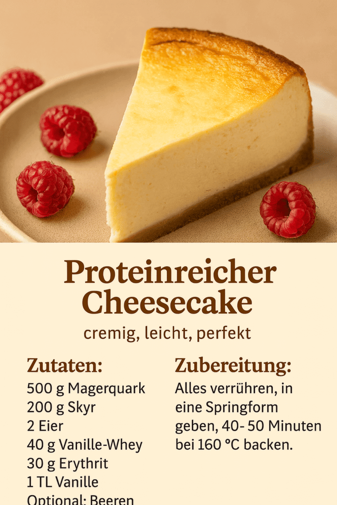 Proteinreicher Cheesecake