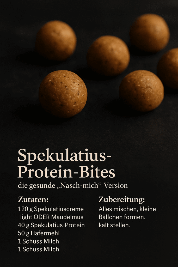 Spekulatius-Protein-BItes Rezept Weihnachtskekse