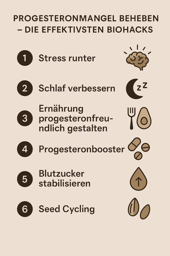 Effektive Biohacks gegen Progesteronmangel