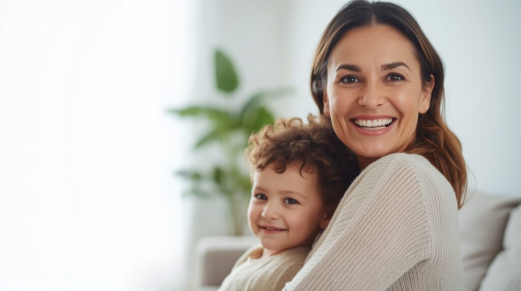 Glückliche Frau mit Kind