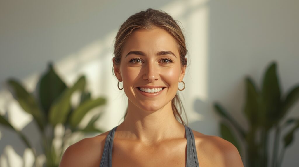 Sportliche junge Frau