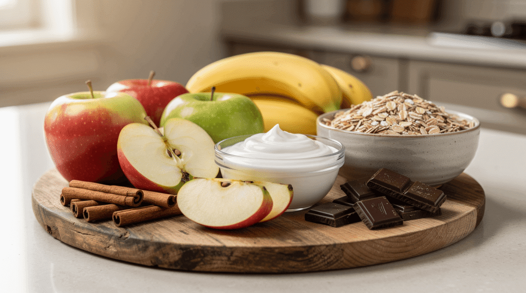 Zutaten für proteinreiche gesunde Kuchen