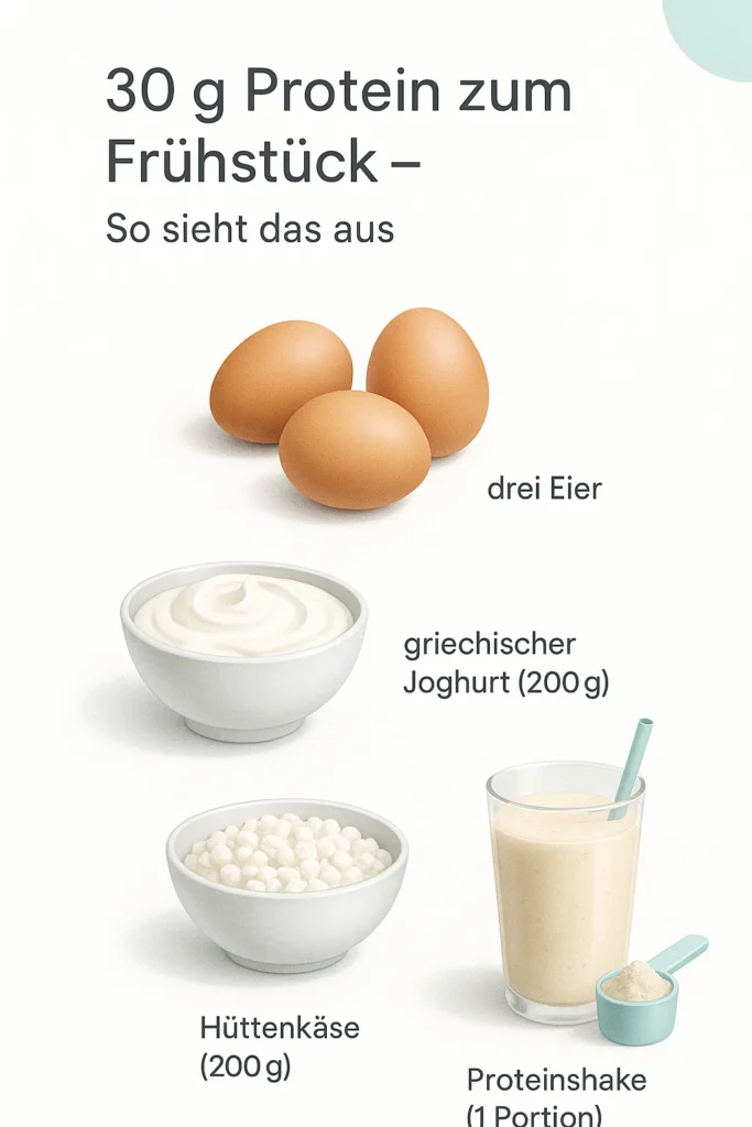 30 g Protein Übersicht Beispiel