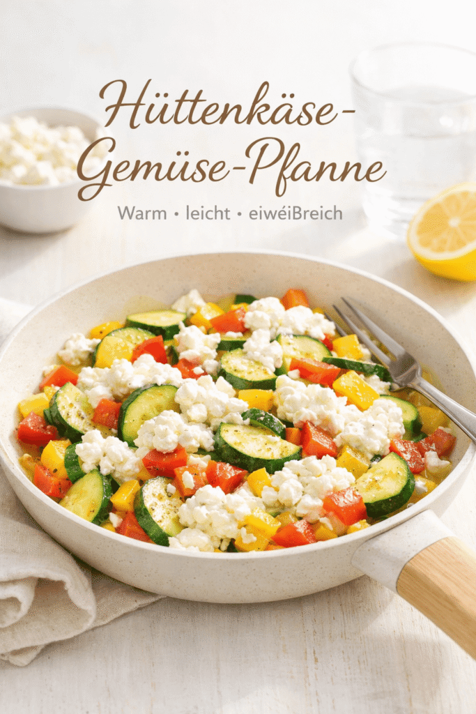 Hüttenkäse Gemüse Pfanne