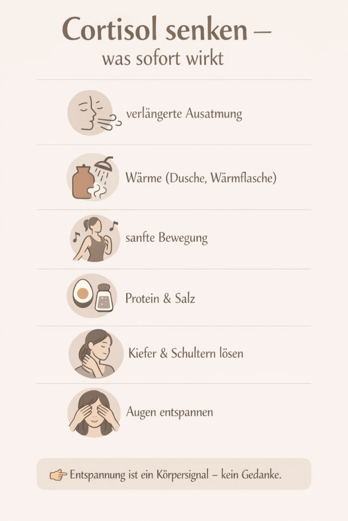 Was sofort hilft, um Cortisol zu senken
