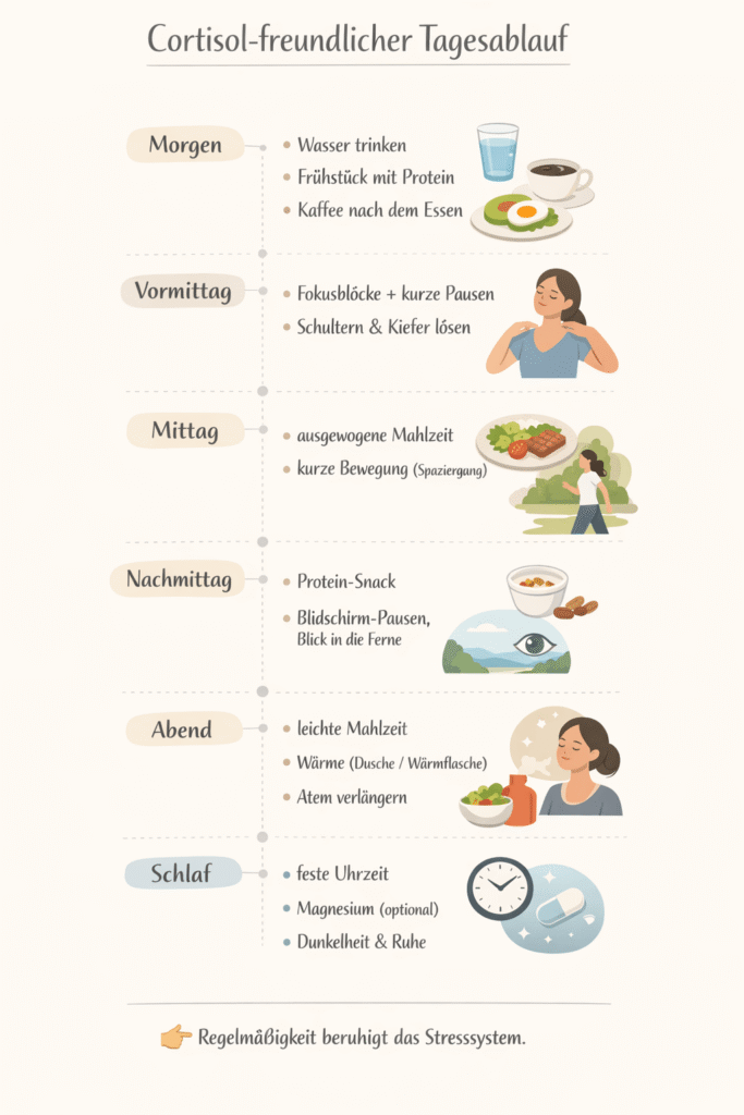 Ein cortisolfreundlicher Tagesablauf