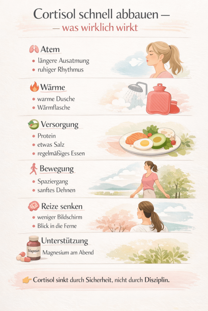Strategien um Cortisol schnell abzubauen
