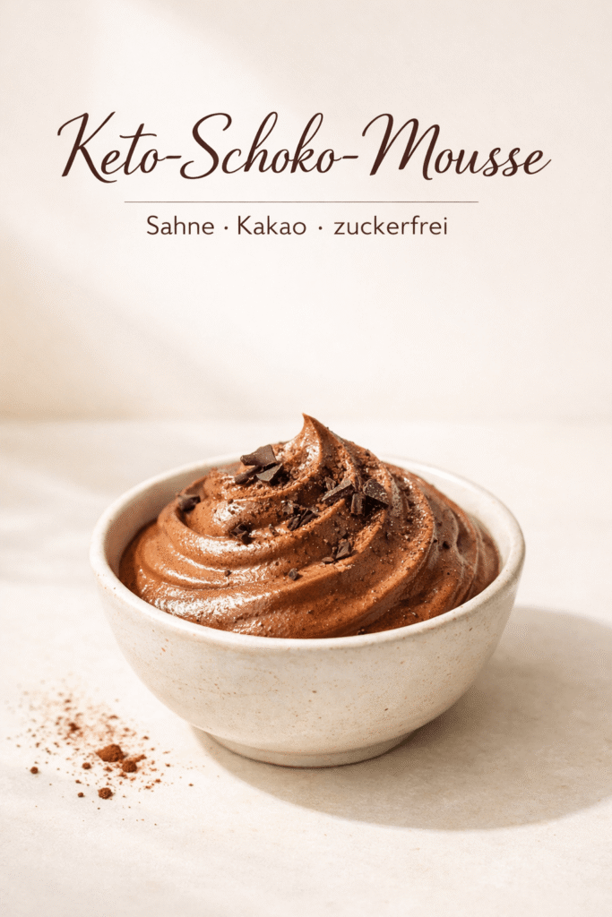 Keto-Schoko-Mousse Rezeptkarte
