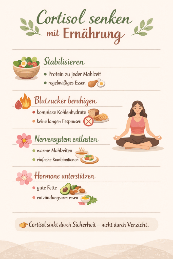 Cortisol senken durch Ernährung Übersicht
