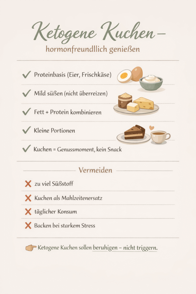 Übersicht Ketogene Kuchen, was man beachten sollte