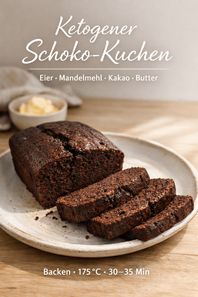 Ketogener Schoko-Kuchen Rezeptkarte