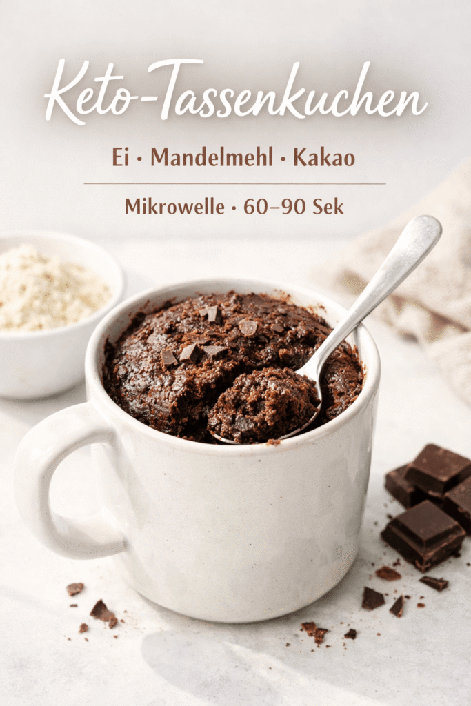 Keto-Tassenkuchen Rezeptkarte