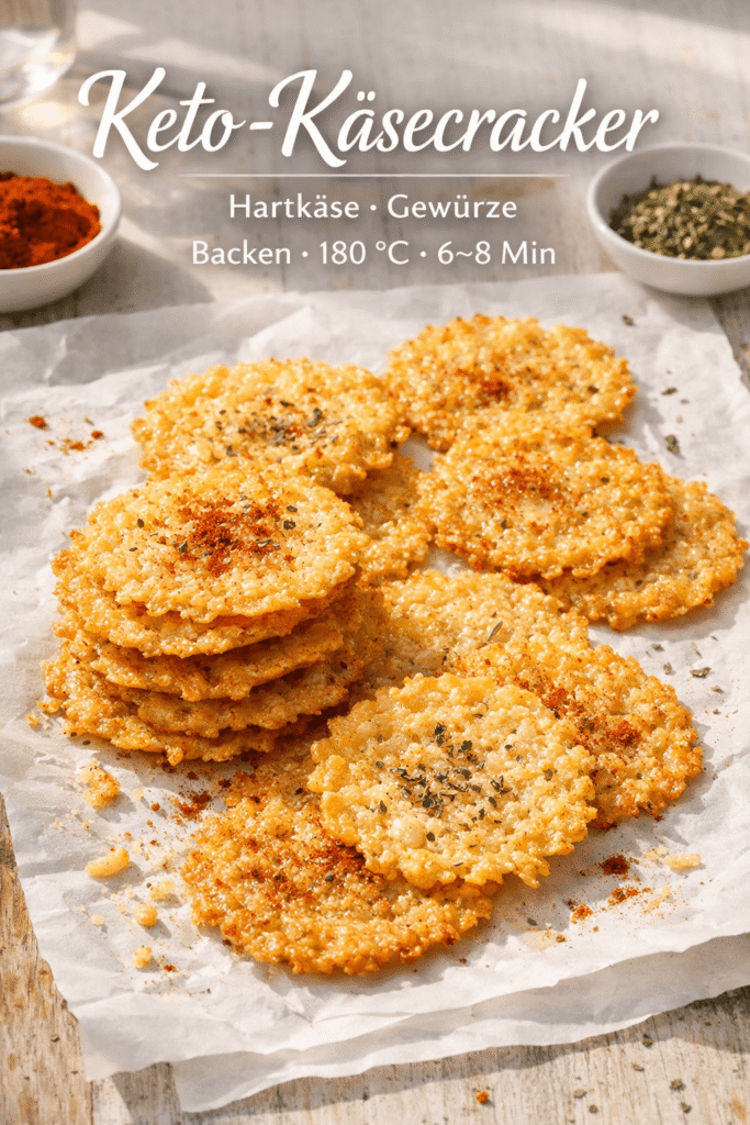 Rezeptkarte Keto-Käsecracker
