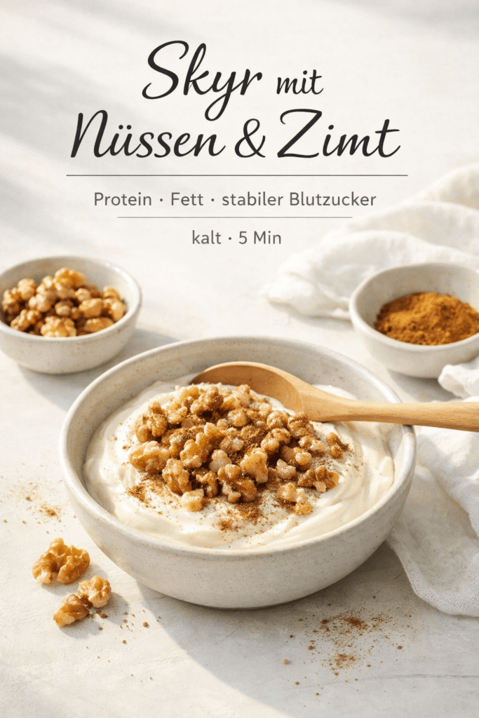 Skyr mit Nüssen & Zimt - Rezeptkarte