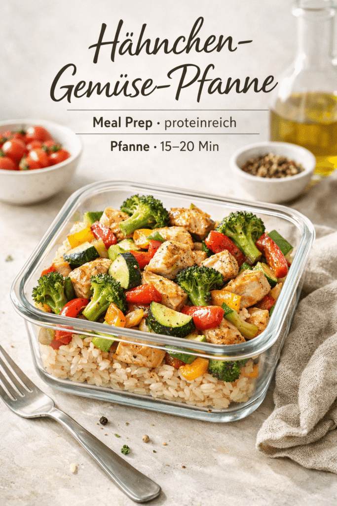 Rezeptkarte Hähnchen-Gemüse-Pfanne