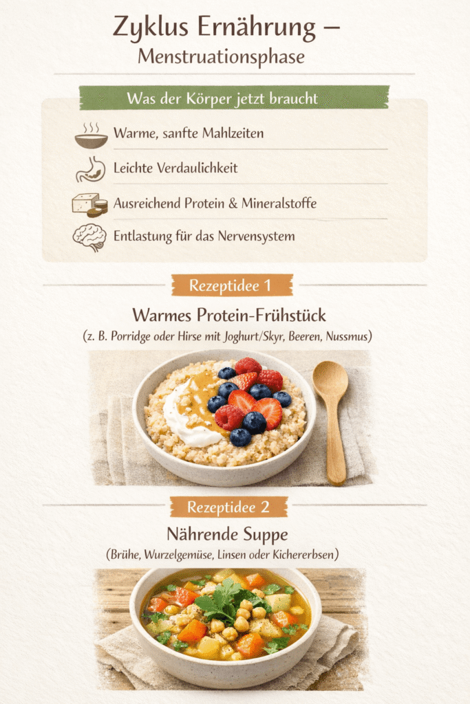 Phase 1: Menstruationsphase - Zyklusbasierte Ernährung