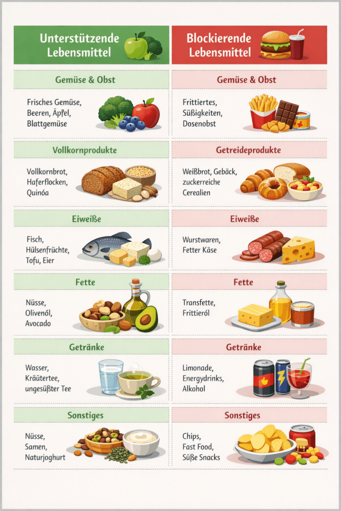 Lebensmittelvergleich Insulinresistenz