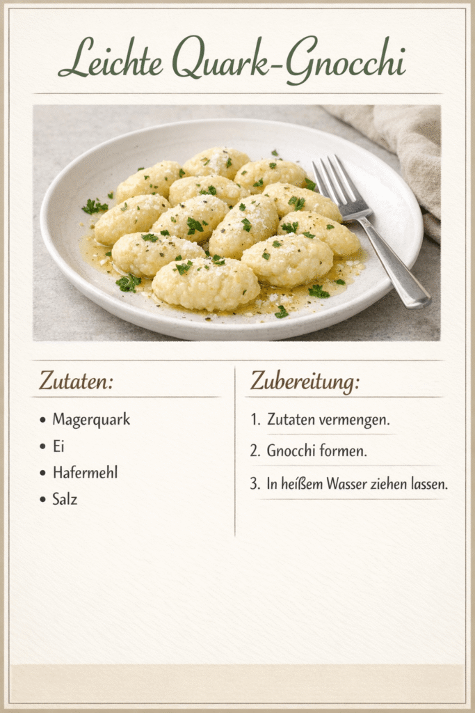 Quark-Gnocchi - proteinreiches Abendessen