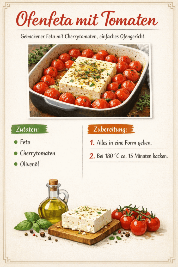 Ofenfeta mit Tomaten - proteinreiches Abendessen
