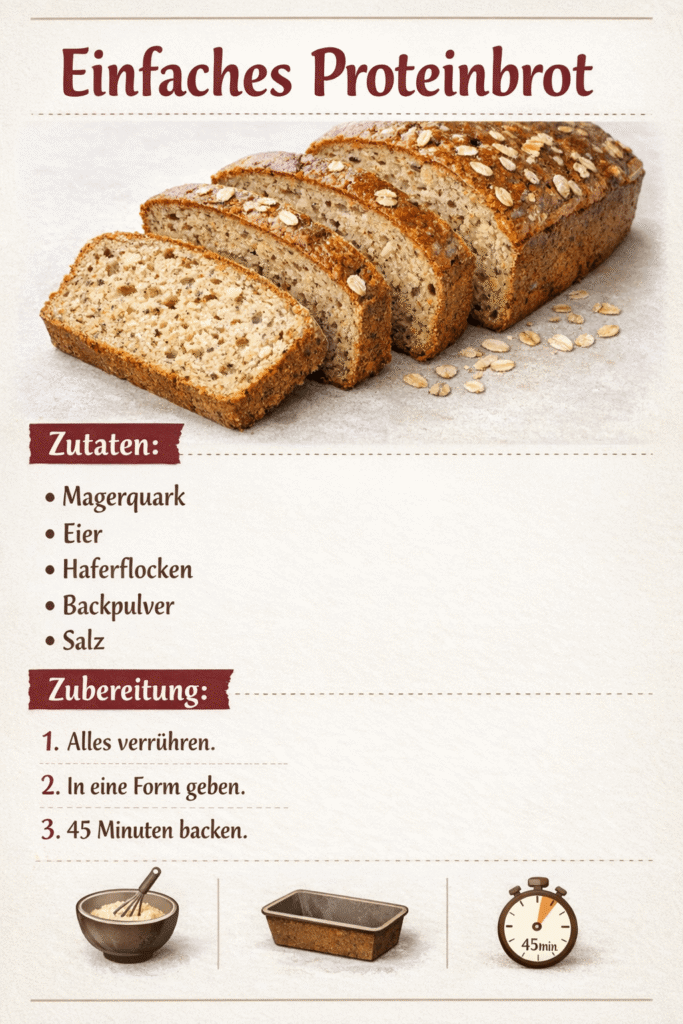 Einfaches Proteinbrot - proteinreiches Abendessen