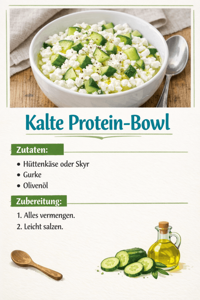 Kalte Protein-Bowl - proteinreiches Abendessen