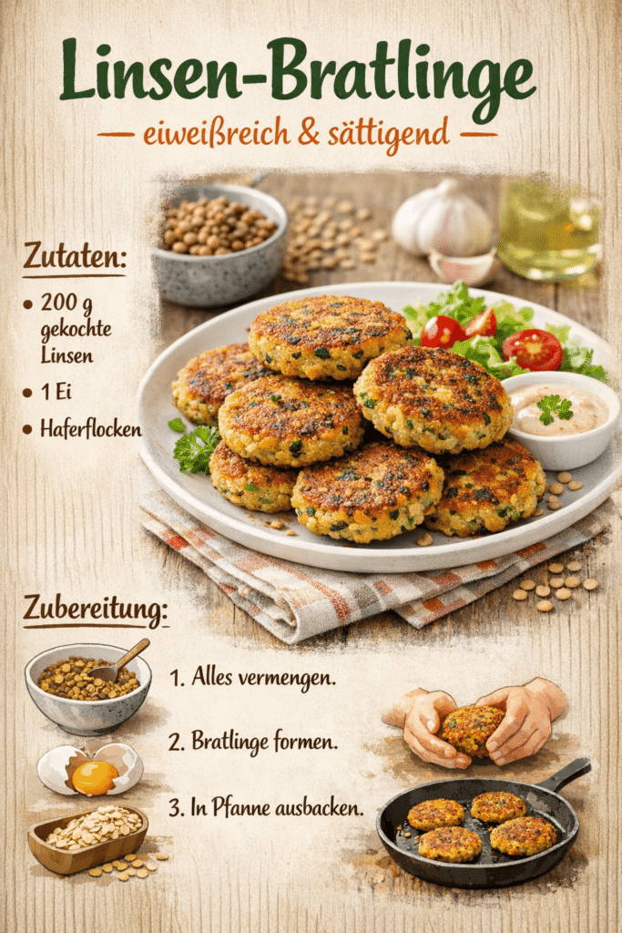 Linsen-Bratlinge - High Protein