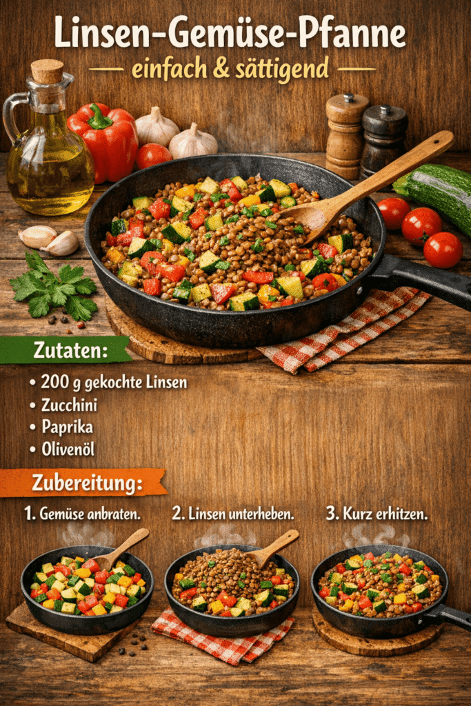 Linsen-Gemüse-Pfanne - High Protein