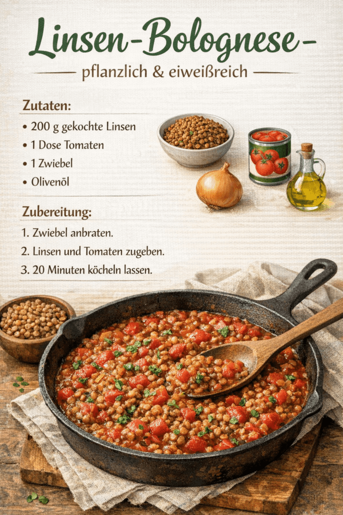 Linsen-Bolognese - high Protein