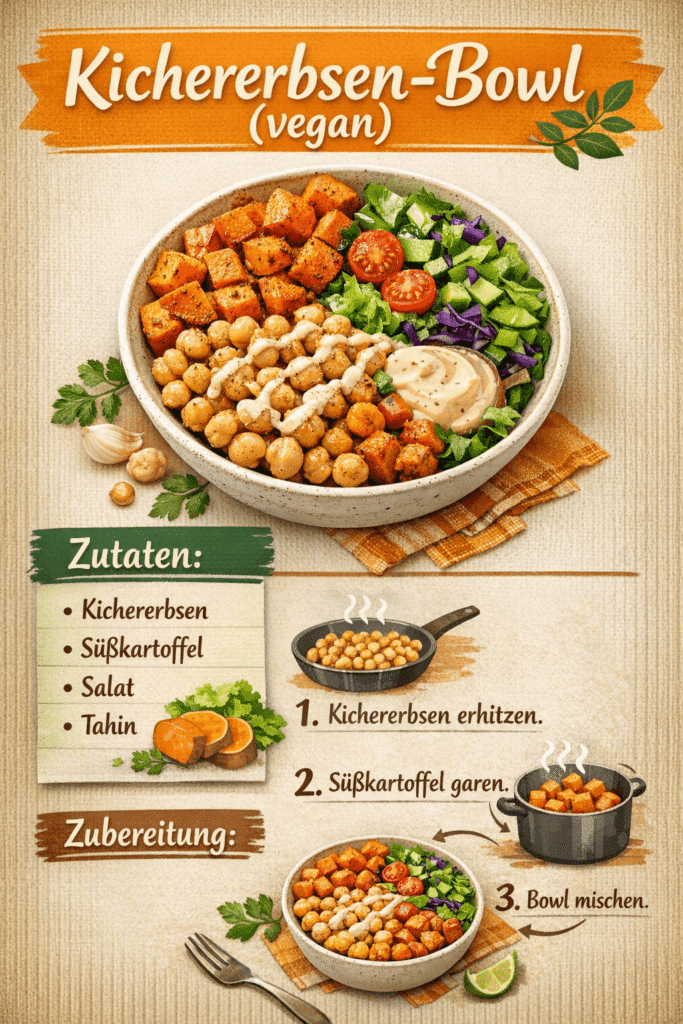 Vegane Kichererbsen Bowl - High Protein