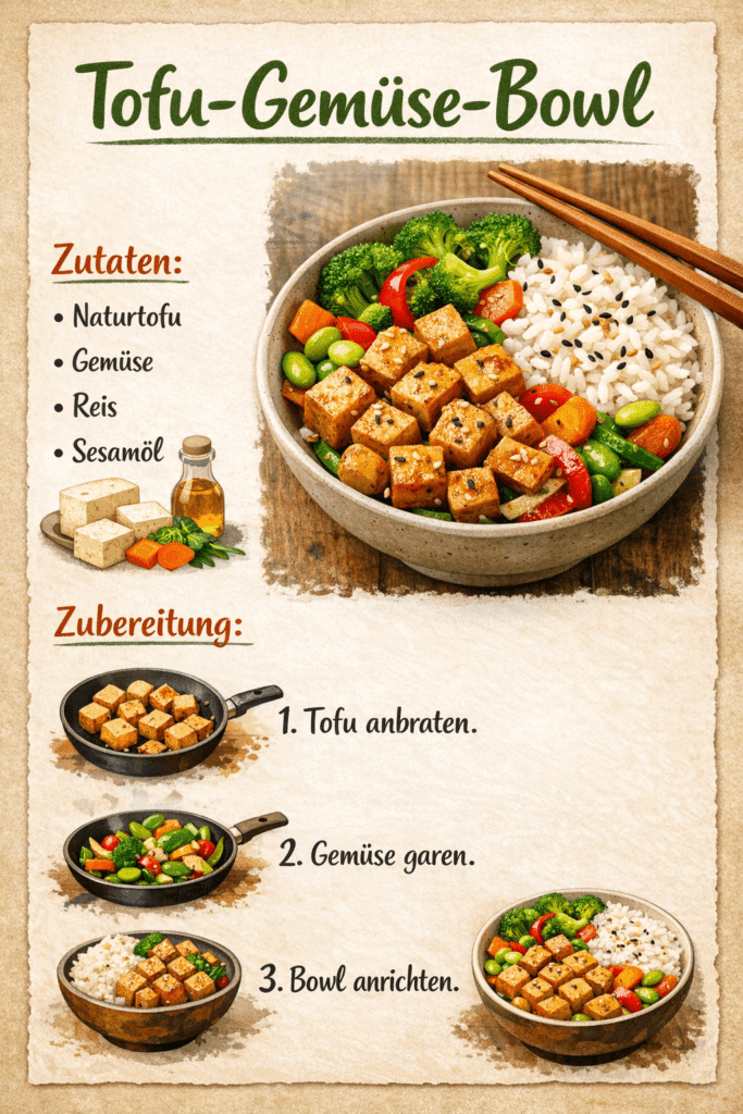 Tofu-Gemüse-Bowl