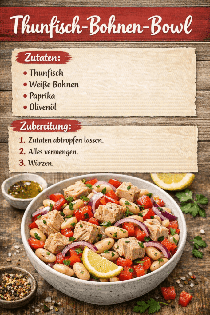 Thunfisch-Bohnen-Bowl