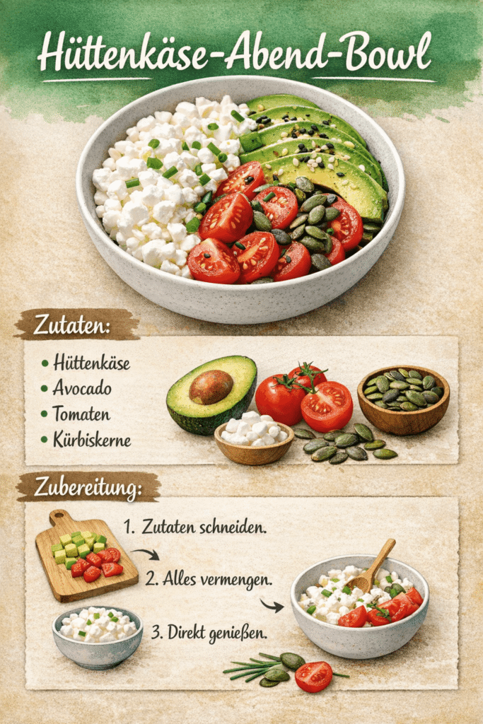 Hüttenkäse-Abend-Bowl