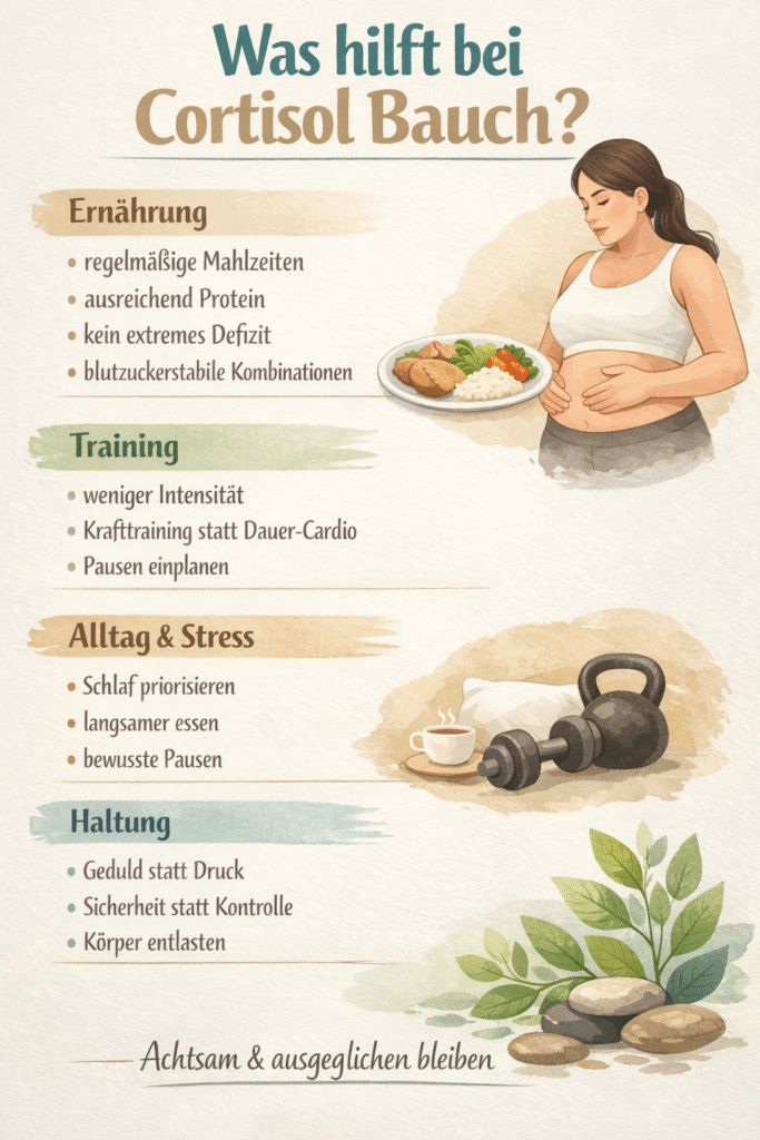 Was hilft bei einem Cortisol Bauch?